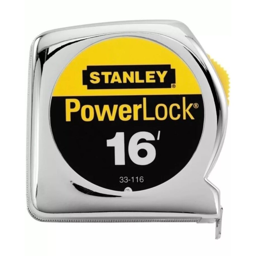 Stanley 16' PowerLock Tape Measure Ruler 3/4" W 33-116 Chrome Case StkingStuffer